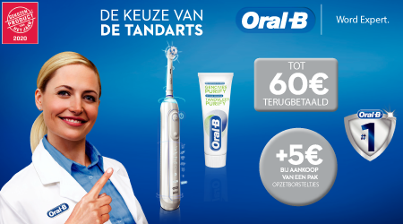 krijg tot 60 Euro terugbetaald bij aankoop OralB