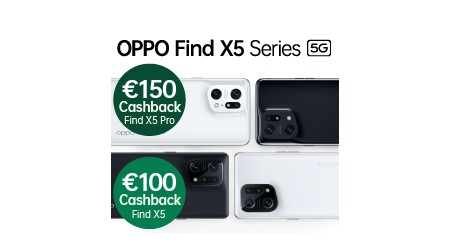 Oppo Find X5 (Pro) - tot €150 cashback