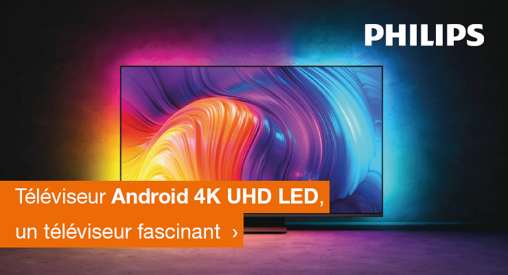 Philips Téléviseur Android 4K UHD LED, un téléviseur fascinant
